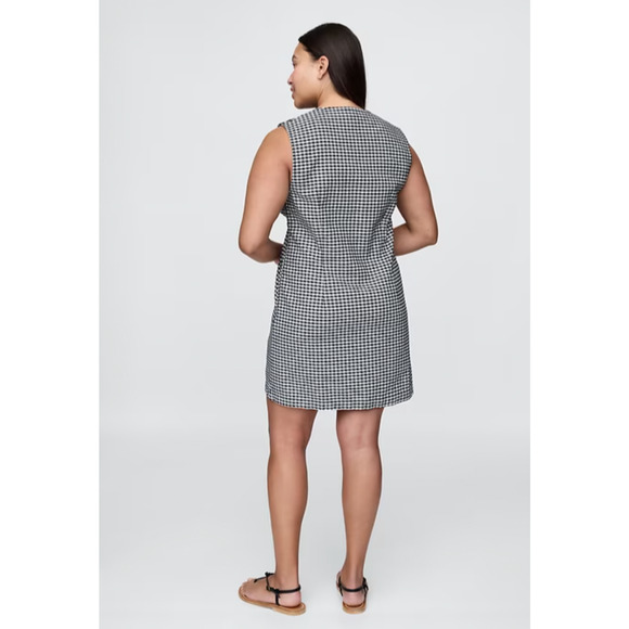 NWT Gap × DÔEN Gingham Denim Mini Dress - Size 6 - Picture 6 of 8